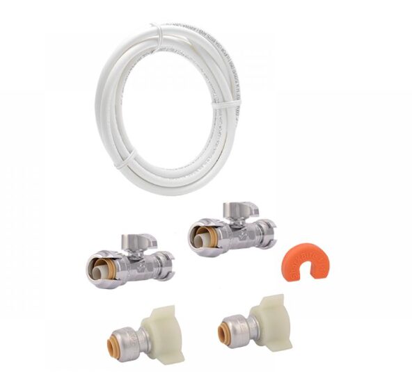 Sharkbite Faucet Connection Kit with Straight Stops