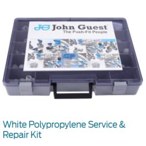 A John Guest white polypropylene service and repair kit