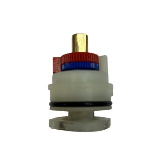Faucet cartridge with red and blue rings