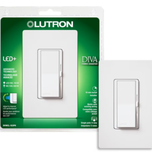 Lutron Diva LED+ Dimmer with Wallplate for Dimmable LED Bulbs, 150-Watt, Single-Pole/3-Way, White - DVCL153PHWHC-LUT