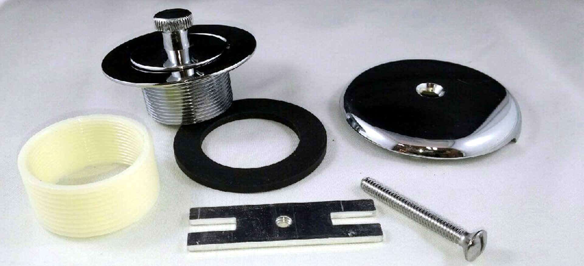 Twist and Lift Bath Waster and Overflow Kit -Universal Fit- Polished Chrome - Image 2
