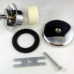 Twist and Lift Bath Waster and Overflow Kit -Universal Fit- Polished Chrome