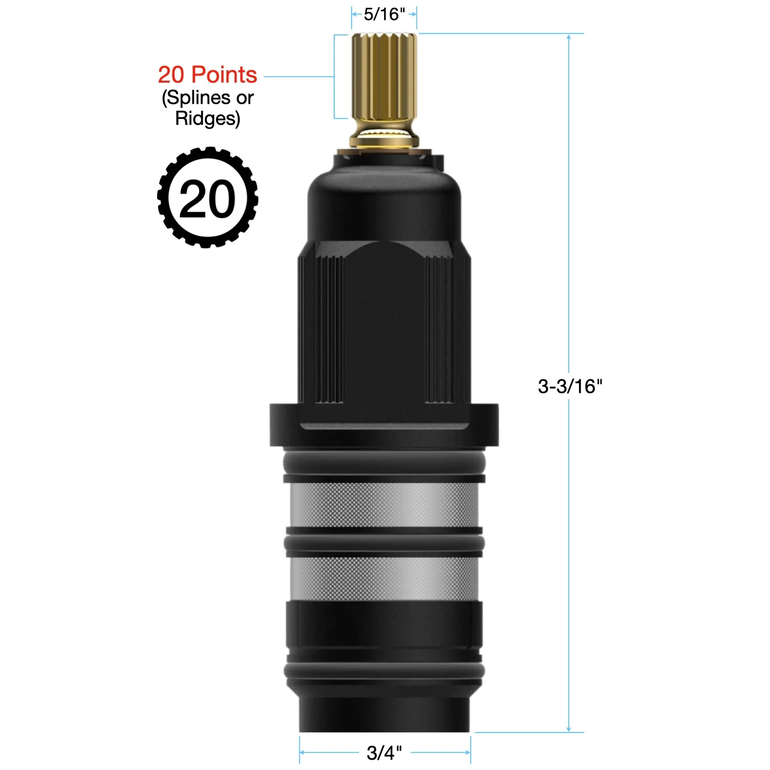 Dornbracht 415020110090 Thermostatic Cartridge - Image 2