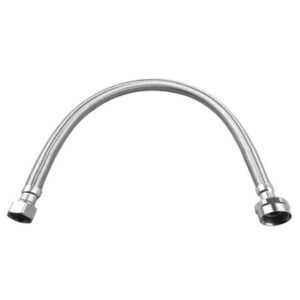 Stainless Steel Toilet Supply Line 3/8" Comp x 7/8" Ballcock Nut Connection, 20"