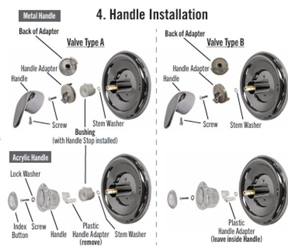 Moen Chrome Handle Kit - 100657 - Image 2